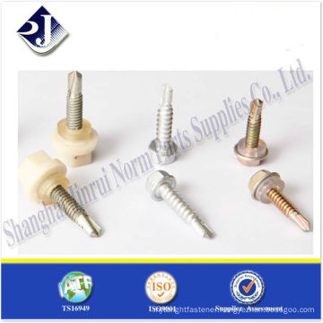 Hex flange head self-drilling screw with Rubber plated TS16949 ISO9001